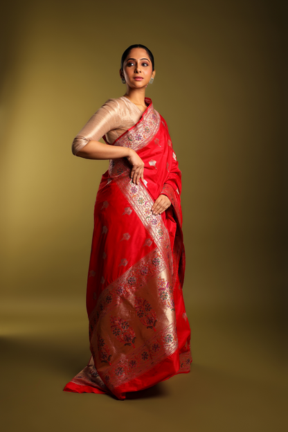 Red Silk Saree
